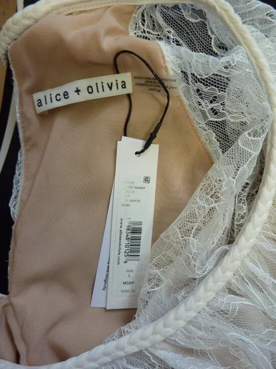 Alice & Olivia Delia Lace Ruffled Tunic Minidress - Picture 15 of 15